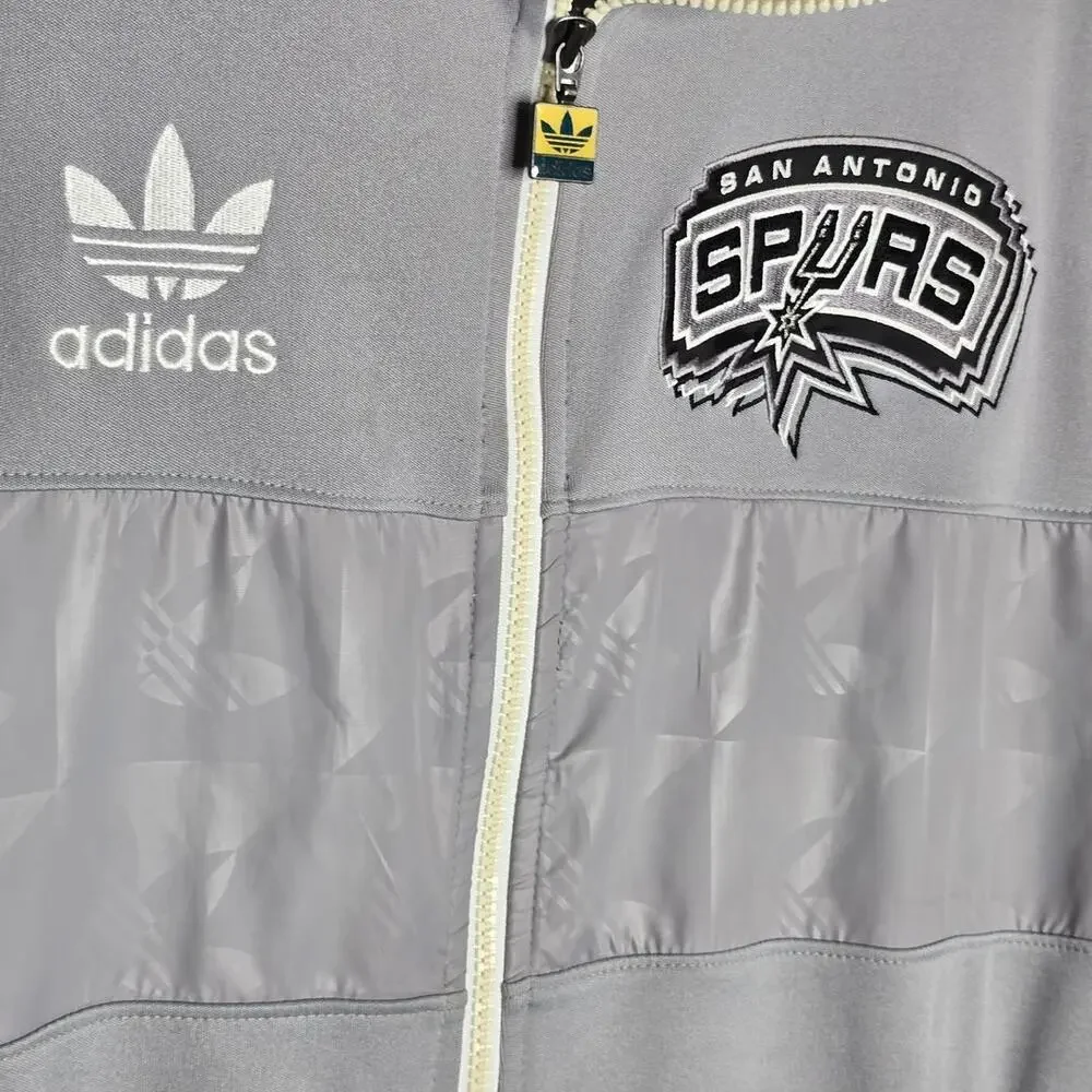 Adidas Originals San Antonio Spurs Court Series Track Jacket - Mens L Trefoil